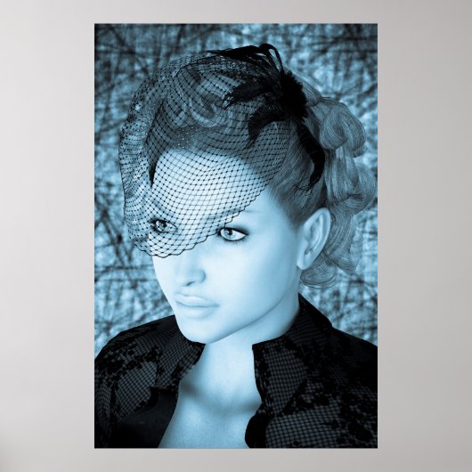 Vintage Dame Poster (Voorkant)