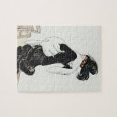 Vintage dame van mode, haute couture bontjas legpuzzel (Horizontaal)