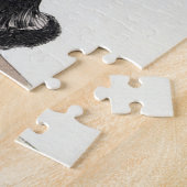 Vintage dame van mode, haute couture bontjas legpuzzel (Zijkant)