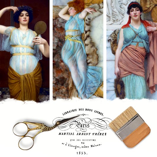 Vintage Dames Decoupage Inpakpapier Vel