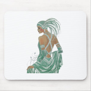 Vintage Dames Go Green Kunstprint Muismat