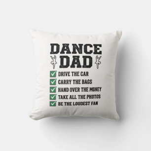 Vintage Dance Papa Checklist Shirt Ontwerp_1 Kussen