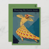 Vintage Dancer Briefkaart (Voorkant / Achterkant)