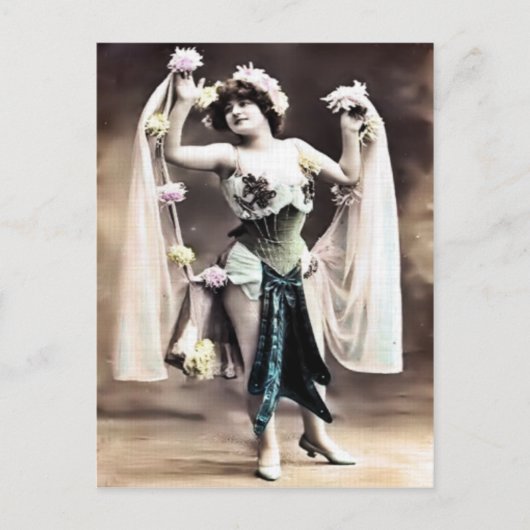 Vintage Dancer Briefkaart (Voorkant)