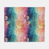 Vintage Dandelion Abstract Pattern (1) Fleece Deken (Voorkant (Horizontaal))