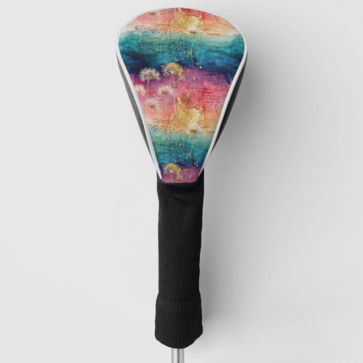 Vintage Dandelion Abstract Pattern (1) Golfheadcover (Voorkant)