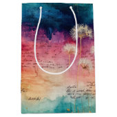 Vintage Dandelion Abstract Pattern (1) Medium Cadeauzakje (Voorkant)