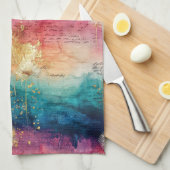 Vintage Dandelion Abstract Pattern (1) Theedoek (Quarter Fold)