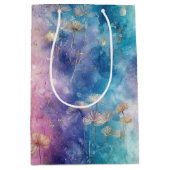 Vintage Dandelion Abstract Pattern (2) Medium Cadeauzakje (Voorkant)