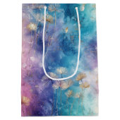 Vintage Dandelion Abstract Pattern (2) Medium Cadeauzakje (Achterkant)