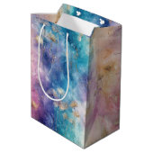 Vintage Dandelion Abstract Pattern (2) Medium Cadeauzakje (Achterkant Gekanteld)