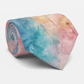 Vintage Dandelion Abstract Pattern (2) Stropdas (Opgerold)