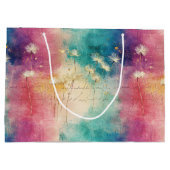 Vintage Dandelion Abstract Pattern (4) Groot Cadeauzakje (Achterkant)