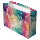 Vintage Dandelion Abstract Pattern (4) Groot Cadeauzakje (Achterkant Gekanteld)