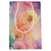 Vintage Dandelion Abstract Pattern (5) Medium Cadeauzakje (Voorkant)