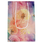 Vintage Dandelion Abstract Pattern (5) Medium Cadeauzakje (Achterkant)