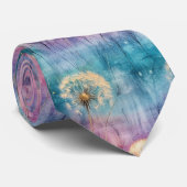 Vintage Dandelion Abstract Pattern (6) Stropdas (Opgerold)