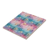 Vintage Dandelion Abstract Pattern (6) Tegeltje (Zijkant)