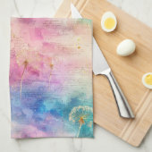 Vintage Dandelion Abstract Pattern (7) Theedoek (Quarter Fold)