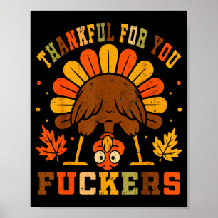 Vintage Dankbaar Voor Jou Voorlopers Funny Thanksg Poster