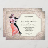 vintage Dansende Couple van Wedding 1920 Kaart (Voorkant / Achterkant)