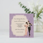 vintage Dansende Couple van Wedding 1920 Kaart (Staand voorkant)