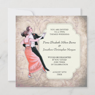 vintage Dansende Couple van Wedding 1920 Kaart