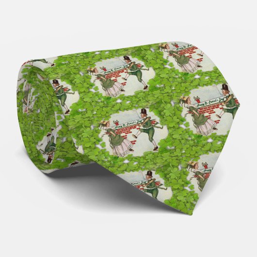 Vintage dansende Ierse koppels Stropdas (Opgerold)