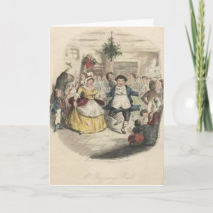Vintage - Dansers bij de Bal van Kerstmis van M. Feestdagen Kaart
