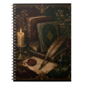 Vintage Dark Academia Notitieboek | Antieke Boeken