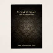 Vintage Dark Damask Jewelry Earring Display Visitekaartjes (Voorkant)