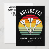 Vintage Darts Zonsondergang   Kaart (Voorkant / Achterkant)