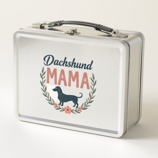 Vintage Daschund Mama Bloemige Hond Liefhebber Vec (Voorkant)