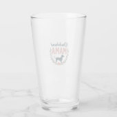 Vintage Daschund Moeder Bloemige Hond Liefhebber V Glas (Achterkant)