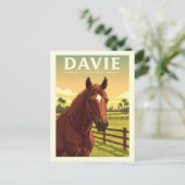 Vintage Davie Florida Briefkaart (Staand voorkant)