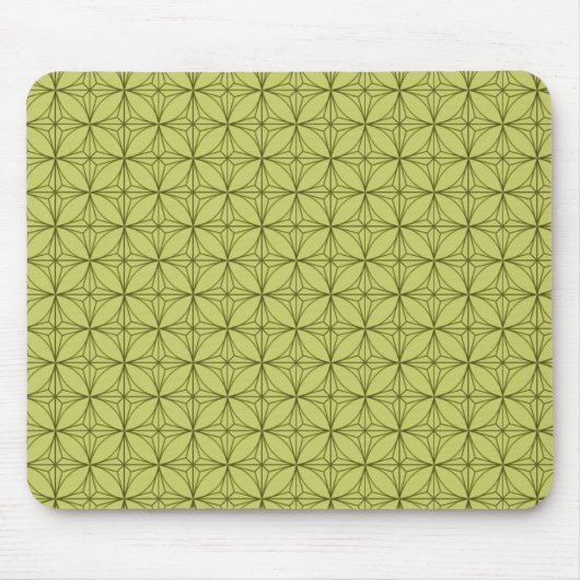 Vintage Dazzle Mousepad, Lime Green Muismat (Voorkant)