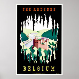 Vintage De Belgische reisposter Ardenne Poster