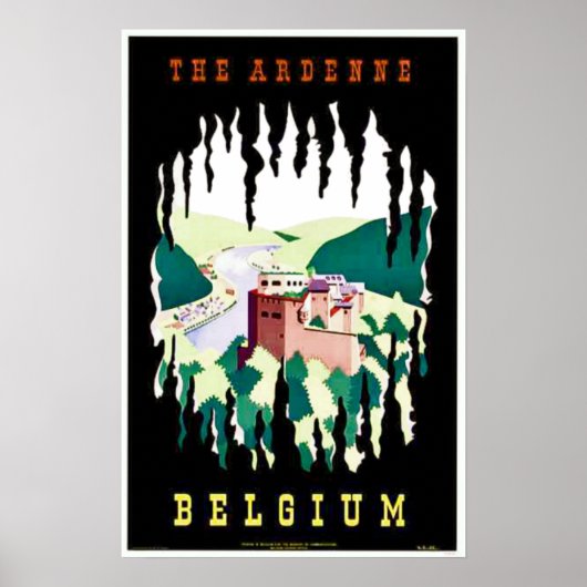 Vintage De Belgische reisposter Ardenne Poster (Voorkant)