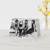 Vintage - de Beste Vrienden zijn Mijn Gekozen Kaart (Gele Bloem)