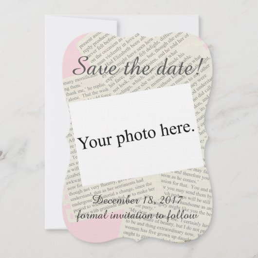 Vintage "De datum opslaan" Save The Date (Voorkant)
