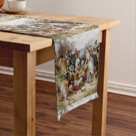 Vintage De eerste Thanksgiving 1621 Jean Ferris Lange Tafelloper