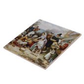 Vintage De eerste Thanksgiving 1621 Jean Ferris Tegeltje (Zijkant)