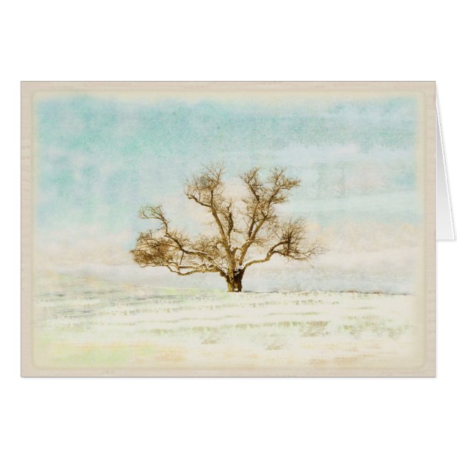 Vintage: De ene boom - leeg (Voorkant Horizontaal)