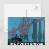 Vintage de Forth Bridge Briefkaart (Voorkant / Achterkant)