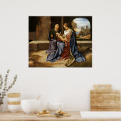 vintage de Heilige Familie, Jezus Christus, Jozef, Poster (Keuken)