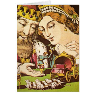 Vintage - De koning & de koningin met Tom Thumb,