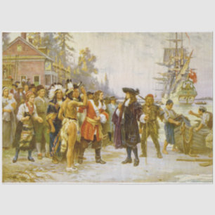 Vintage De landing van William Penn Jean Ferris Tissuepapier