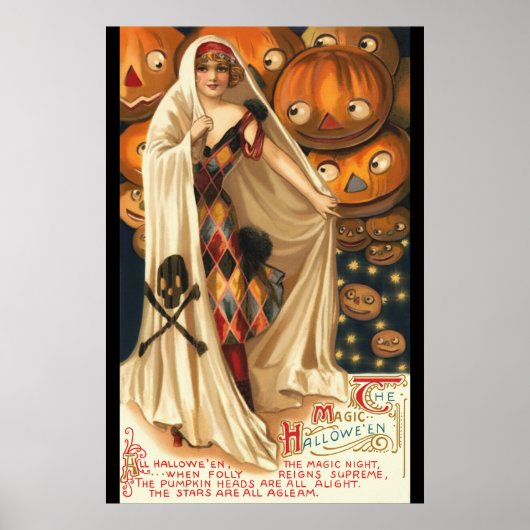 Vintage de Magic Halloween Poster (Voorkant)