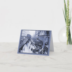 vintage de Opgeheven spoorweg van New York Stad Kaart