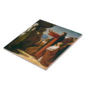 Vintage De opkomst van Lazarus Tegeltje (Zijkant)